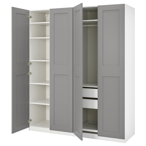 PAX/GRIMO, wardrobe combination, 200x60x236 cm, 995.026.39