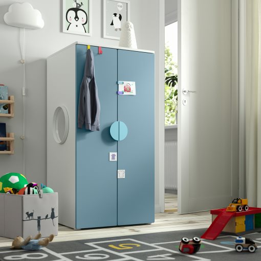 SMASTAD/PLATSA, ντουλάπα με 3 ράφια, 60x57x123 cm, 995.465.15