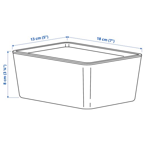 KUGGIS, box with lid, 13x18x8 cm, 995.611.53