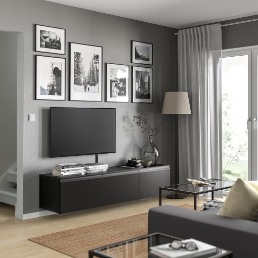 BESTÅ, έπιπλο TV με πόρτες, 180x42x38 cm, 995.693.28