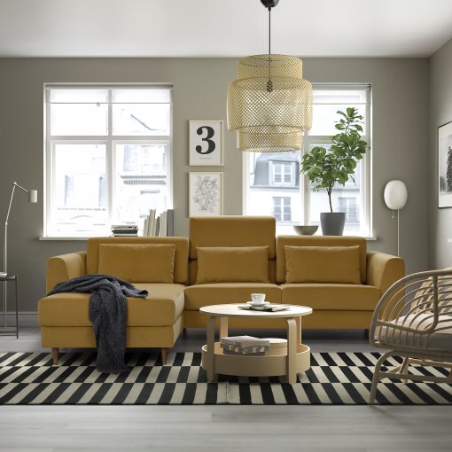 SLATORP, τριθέσιος καναπές με σεζλόνγκ, 995.775.78