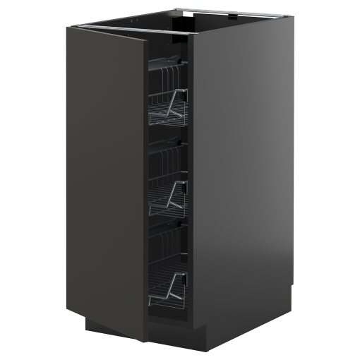 METOD, base cabinet with wire baskets, 40x60 cm, 995.894.68