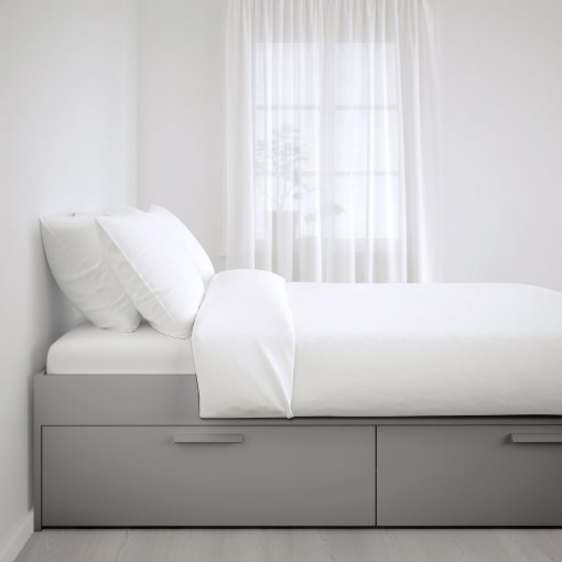 BRIMNES, bed frame with storage, 180x200 cm, 995.900.42