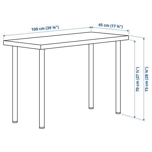 LINNMON/ADILS, table, 100x45 cm, 995.901.60