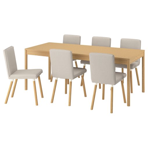 TONSTAD/TONSTAD, table and 6 chairs, 200x85 cm, 995.967.46