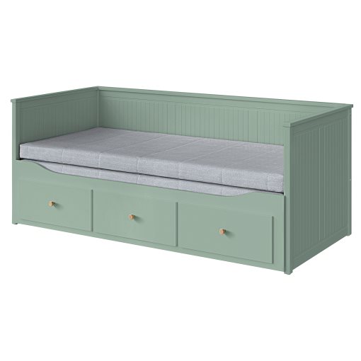 HEMNES, κρεβάτι επισκέπτη day bed 3 συρτάρια/2 στρώματα, 80x200 cm, 996.102.24