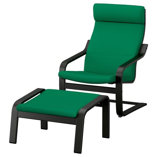 POÄNG, armchair and footstool, 996.255.60