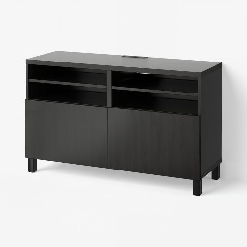 BESTÅ, TV bench with doors, 120x42x74 cm, 390.683.29