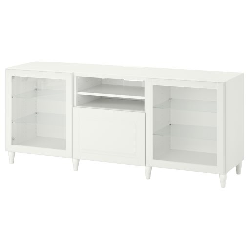 BESTÅ, TV bench with doors/drawer soft closing, 180x42x74 cm, 493.845.58