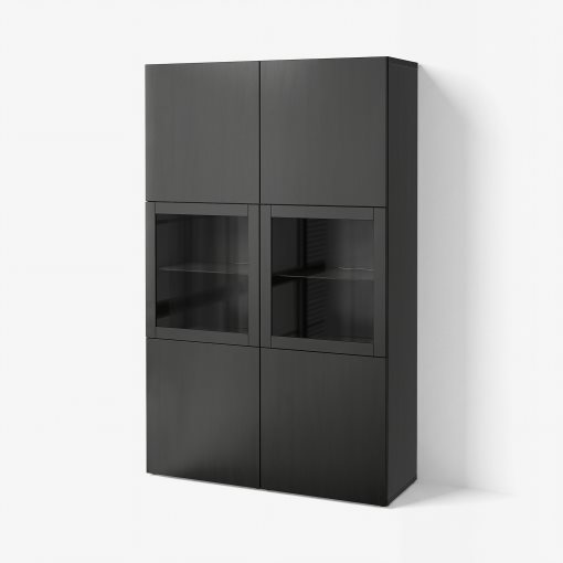 BESTÅ, storage combination w glass doors,, 120x42x193 cm, 790.592.62
