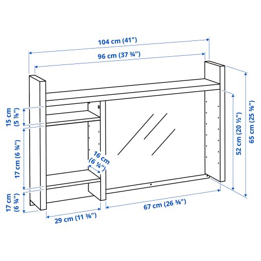 MICKE, add-on unit high 105x65 cm, 003.517.43