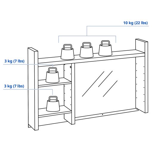 MICKE, add-on unit high 105x65 cm, 003.517.43