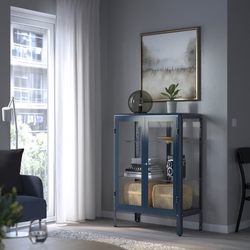 FABRIKÖR, glass-door cabinet, 003.631.71