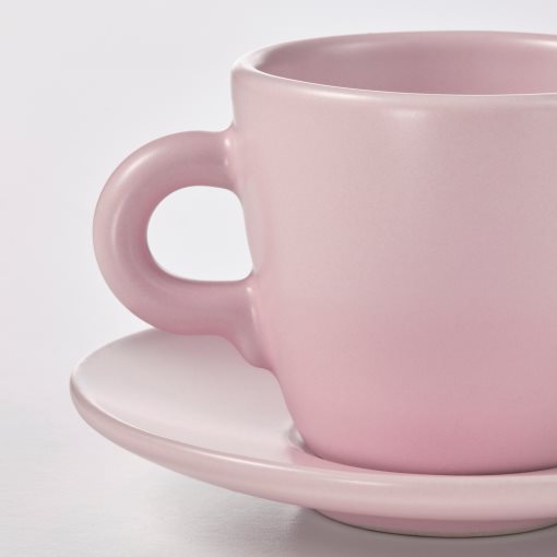 FÄRGKLAR, φλιτζάνι και πιατάκι/ματ, 4 τεμ. 7 cl, 004.781.86