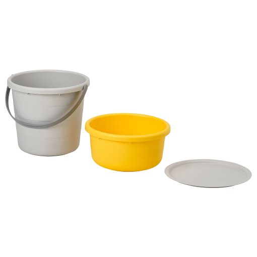 PEPPRIG, 3-piece bucket set with lid, 004.995.32