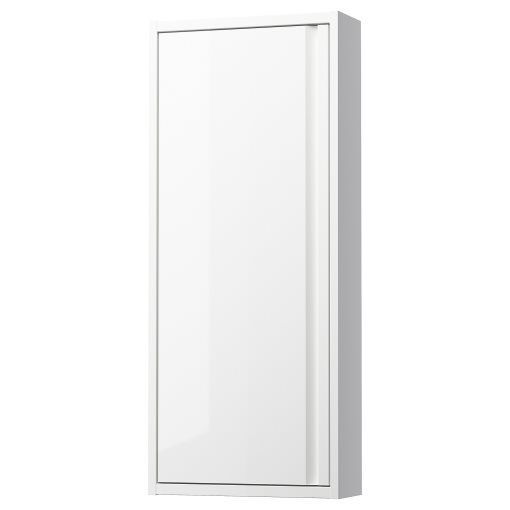 ANGSJON, ντουλάπι τοίχου με πόρτα/γυαλιστερό, 40x15x95 cm, 005.350.78