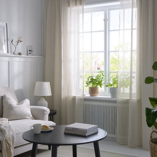 HALLEBRACKA, sheer curtains 1 pair, 145x300 cm, 005.568.48
