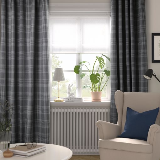 HAGGVECKMAL, room darkening curtains 1 pair, 145x300 cm, 005.621.23