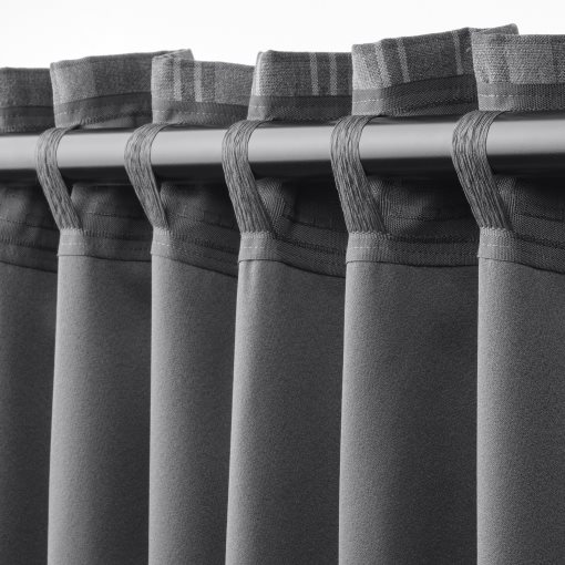HAGGVECKMAL, room darkening curtains 1 pair, 145x300 cm, 005.621.23