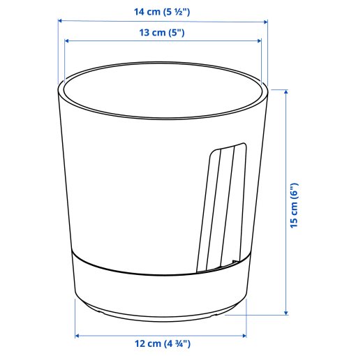 VÅRDTRÄD, self-watering plant pot in/outdoor, 12 cm, 005.708.68