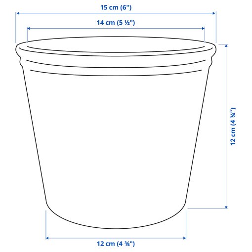 KÖRSBÄRSBJÖRK, plant pot, 12 cm, 005.917.19