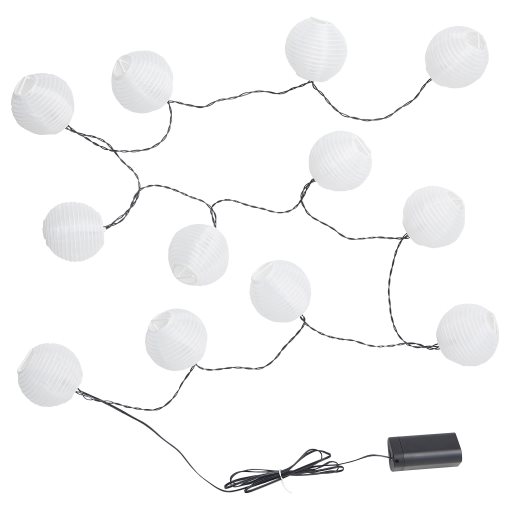 SOLVINDEN, chain with built in LED light source/12 lights/outdoor/battery-operated, 005.931.48