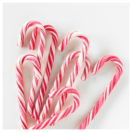 VINTERFINT, scented candle in glass/candy cane, 50 hr, 005.999.61