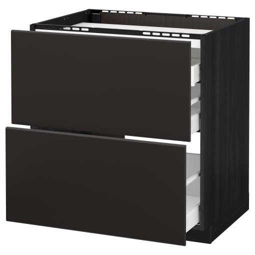 METOD/MAXIMERA, base cabinet for hob/2 fronts/3 drawers, 092.128.99