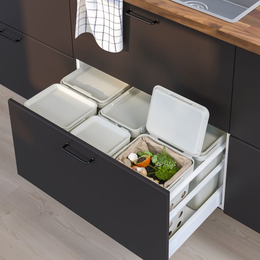 HÅLLBAR, waste sorting solution for METOD kitchen drawer ventilated, 53 l, 093.096.98