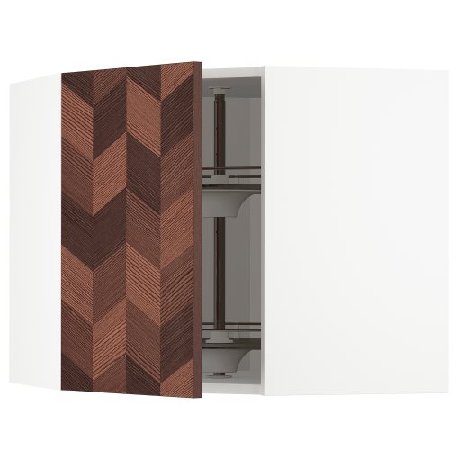 METOD, corner wall cabinet with carousel, 68x60 cm, 094.010.17