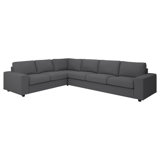 VIMLE, corner sofa, 5-seat with wide armrests, 094.018.09