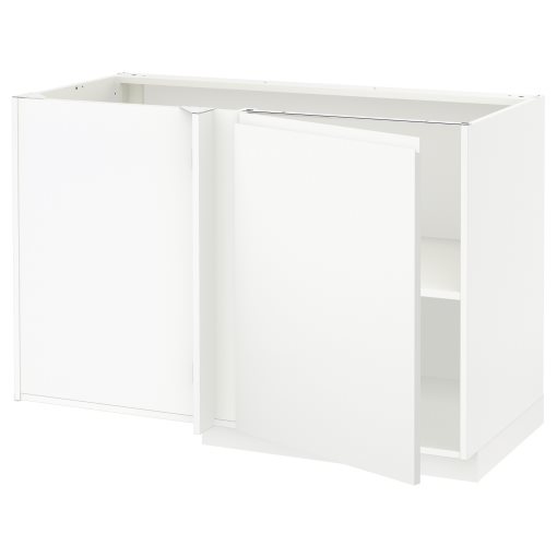 METOD, corner base cabinet with shelf, 128x68 cm, 094.687.29
