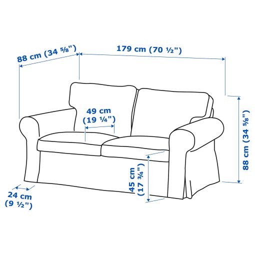 EKTORP, 2-seat sofa, 095.090.13