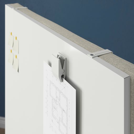 MITTZON, frame with castors/acoustic screen/whiteboard, 85x205 cm, 095.361.77