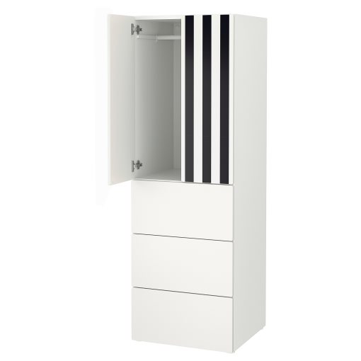 SMASTAD/PLATSA, ντουλάπα με 3 συρτάρια, 60x57x181 cm, 095.499.19