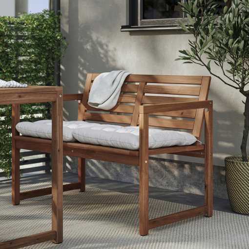 NÄMMARÖ, bench with backrest and cushions, 095.752.20