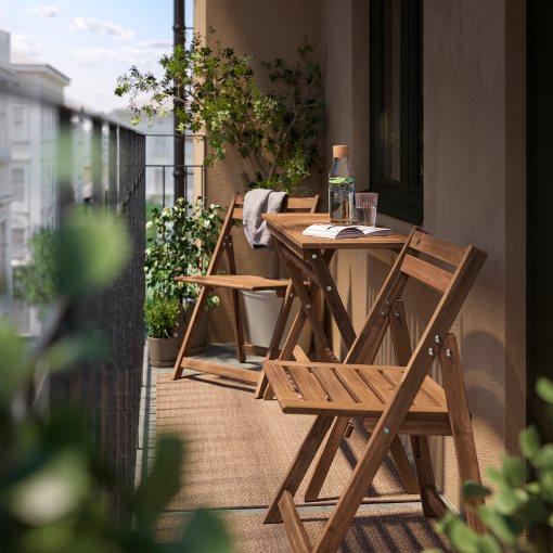 NÄMMARÖ, τραπέζι και 2 καρέκλες, πτυσσόμενα/εξωτερικού  χώρου, 108x37 cm, 095.817.87