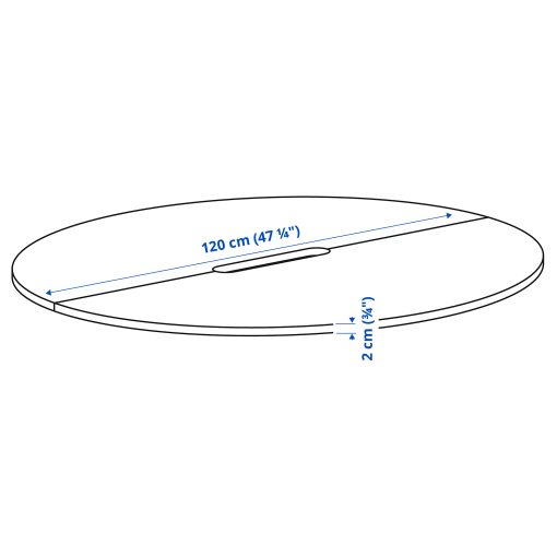 MITTZON, table top/round, 120 cm, 105.276.43