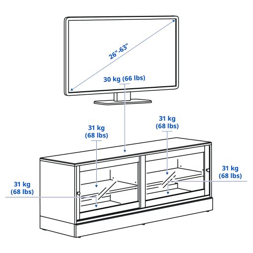 HAVSTA, έπιπλο TV με μπάζα, 160x47x62 cm, 105.292.70