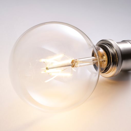 LUNNOM, λαμπτήρας LED E27 470 lumen/συμβατός με ροοστάτη, 125 mm, 105.393.68