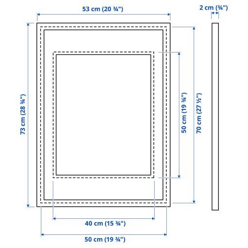 SILVERHÖJDEN, frame, 50x70 cm, 105.500.11