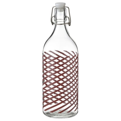 KORKEN, bottle with stopper/clear glass, 1 l, 105.647.01