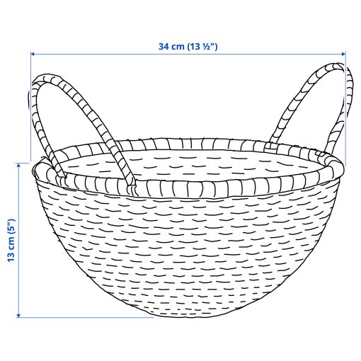 HÖKRUBBA, χειροποίητο καλάθι, 34 cm, 105.818.66