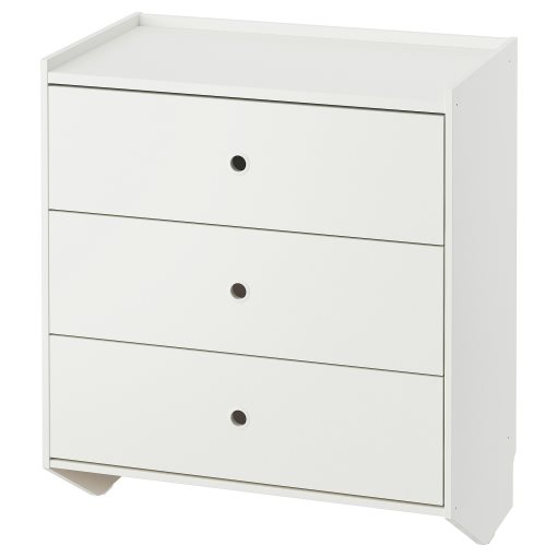 RACKNAS, συρταριέρα με 3 συρτάρια/επίτοιχη, 69x78 cm, 105.945.24