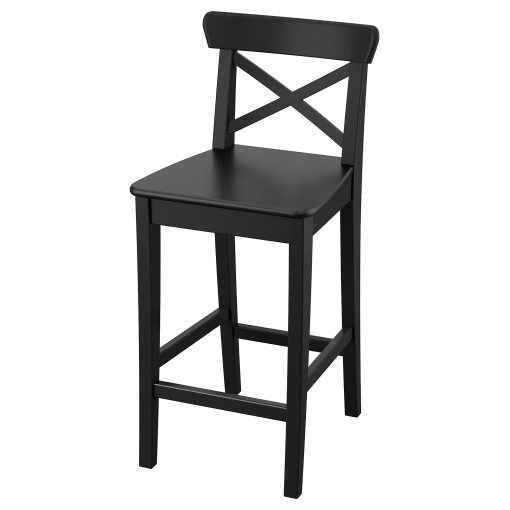 ROSENTORP, bar stool with backrest, 63 cm counter height, 106.199.30