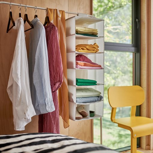 STUK, hanging storage with 7 compartments, 30x30x90 cm, 106.215.46