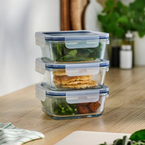 IKEA365+, food container with lid 3 pack, 600 ml, 106.238.33