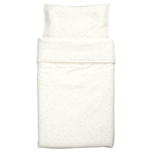 LEN, duvet cover 1 pillowcase for cot, 110x125/35x55 cm, 106.250.40