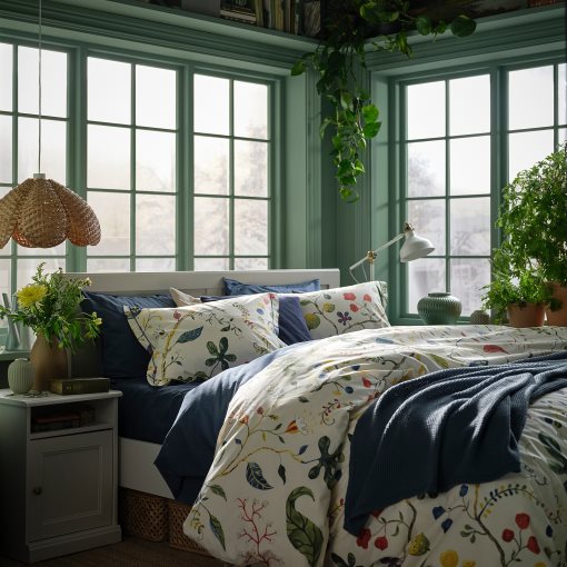 KRONBUSKE, duvet cover and 2 pillowcases, 240x220/50x60 cm, 106.376.46