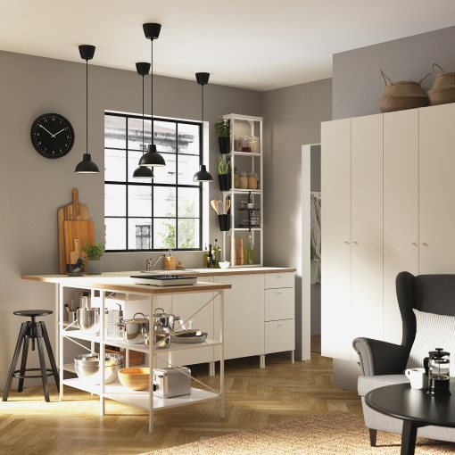 ENHET, ψηλό ντουλάπι με 4 ράφια/πόρτα, 193.224.92